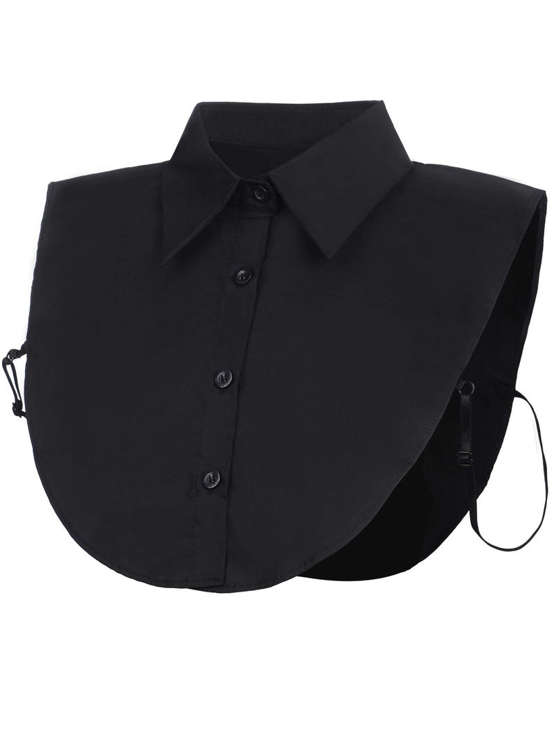 Tatuo 2 Pieces Fake Collar Detachable Collar for Women Shirts Dickey Half False Blouse Dickey(Large,Black, White) - Image 5