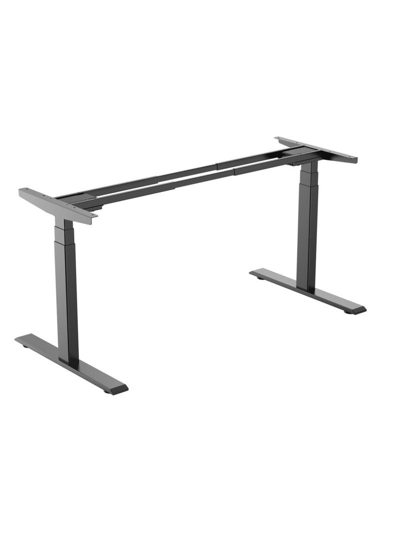AMFAH Height Adjustable Table Frame With Twin Motorized Control Box (Black Frame Only) - Image 1
