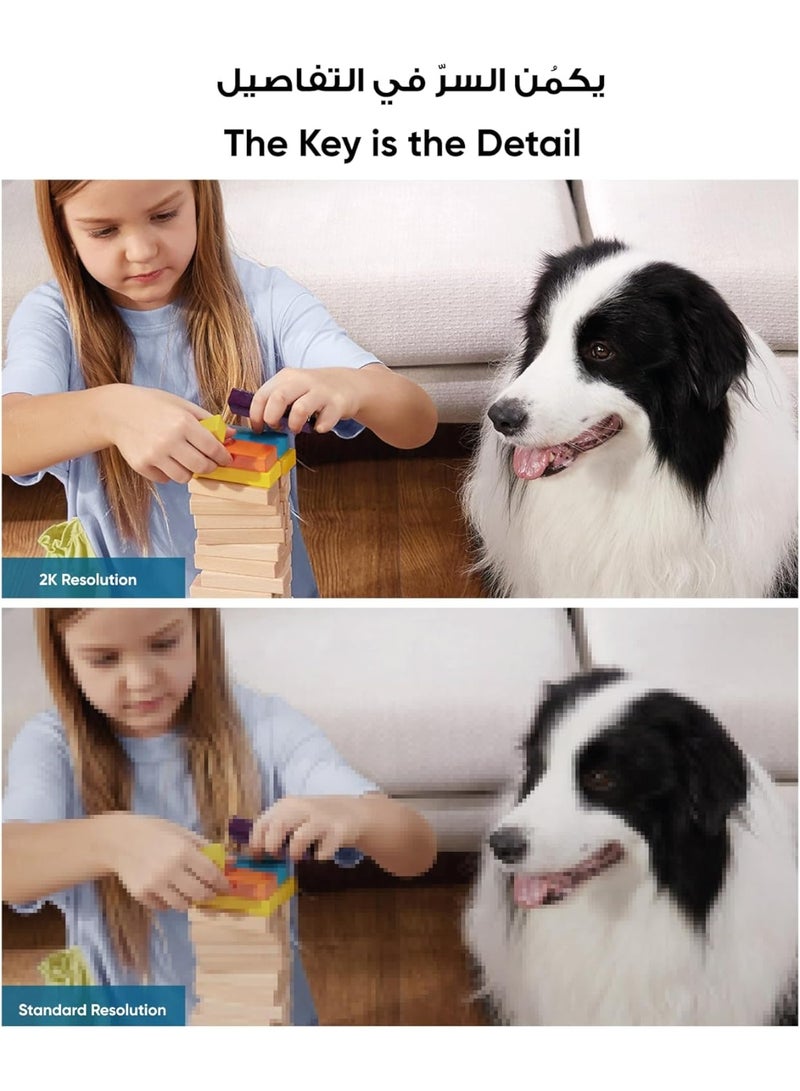 إيوفي كاميرا أمان داخلية بدقة 2K مع خاصية الدوران والإمالة، كاميرا أمان منزلية داخلية، ذكاء اصطناعي للبشر والحيوانات الأليفة، تعمل مع المساعدين الصوتيين، تتبع الحركة، الرؤية الليلية، تتطلب بطاقة MicroSD، لا يلزم وجود HomeBase (حزمة) - Image 3