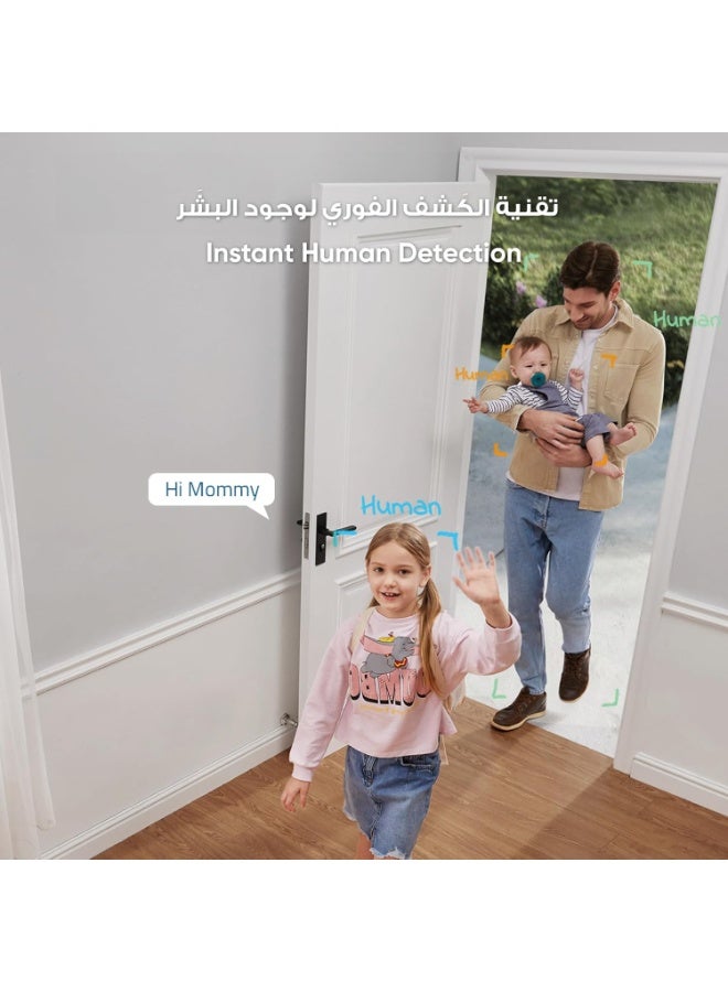 إيوفي كاميرا أمان داخلية بدقة 2K مع خاصية الدوران والإمالة، كاميرا أمان منزلية داخلية، ذكاء اصطناعي للبشر والحيوانات الأليفة، تعمل مع المساعدين الصوتيين، تتبع الحركة، الرؤية الليلية، تتطلب بطاقة MicroSD، لا يلزم وجود HomeBase (حزمة) - Image 5