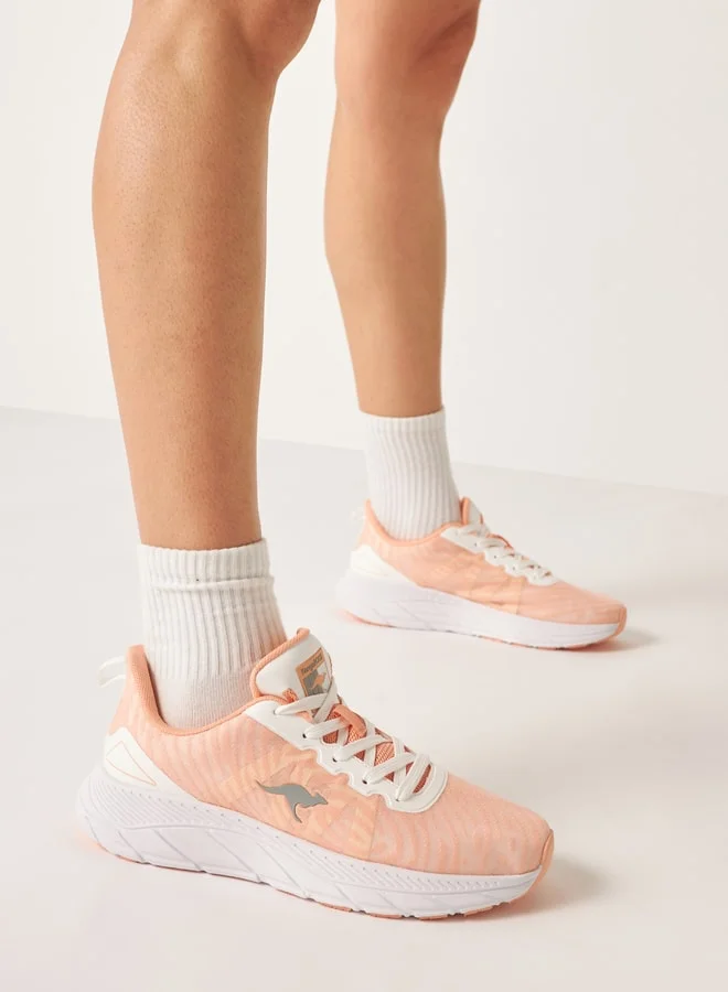 كانغاروس Womens Textured Lace-Up Sports Shoes