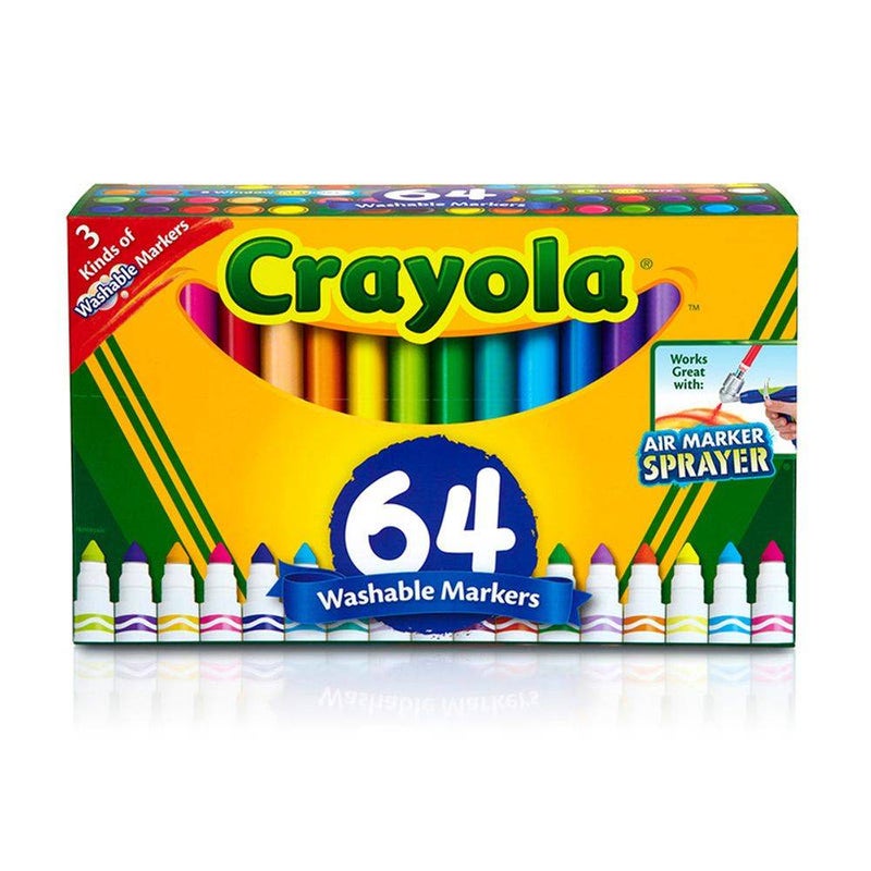 Crayola Broad Line Washable Markers Set (64 Pieces) - Image 1
