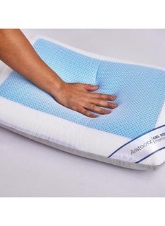 MAXQON Set Of 2-Cool Gel Deluxe Memory Foam Pillow With Cooling Technology and Removable Cover - 60x40x13 cm  - Image 3