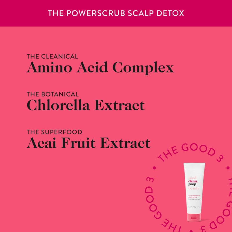 good.clean.goop beauty The Powerscrub Scalp Detox | Clarifying Shampoo to Detoxify Hair and Scalp | Salt Scrub with Vitamin E, Amino Acids & Chlorella Extract | Cruelty-Free & Vegan Shampoo | 4 Fl oz - Image 4