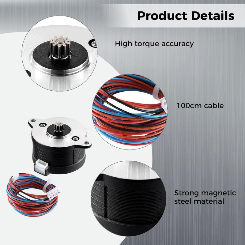 1.8 Degree 0.35A Round Stepper Motor, 36 Mm Body, 2-Phase, 47.2 In Wire For Sherba Mini And Orbite V1.5, Ideal For 3D Printer Extruders - Image 4