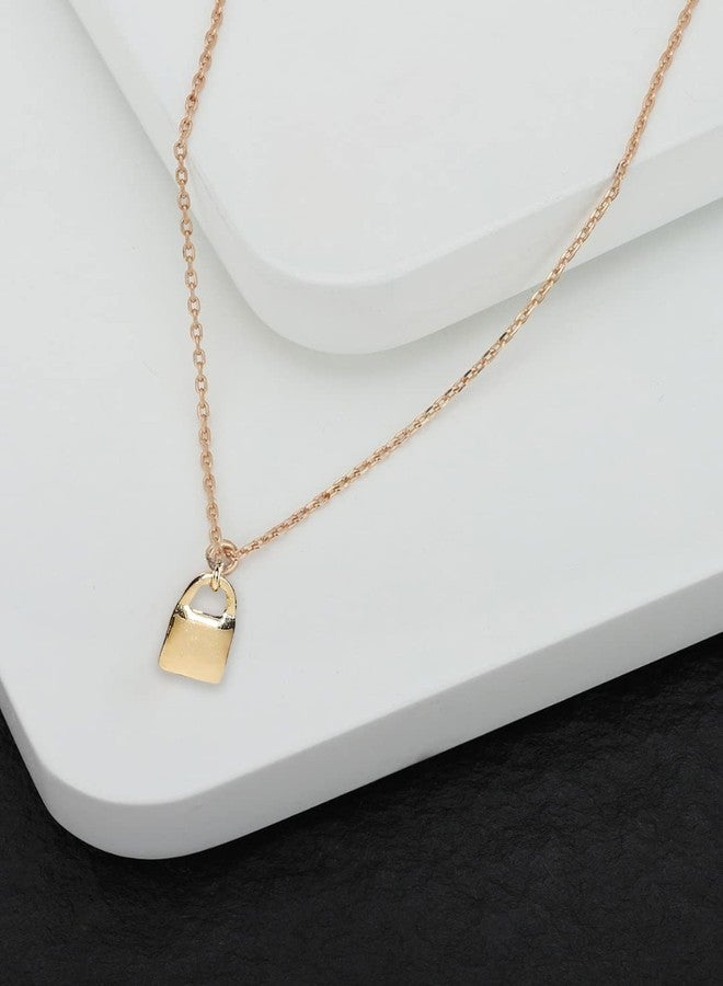 OOMPHelicious Jewellery Lock Charm Delicate Gold Tone Fashion Anklet For Women & Girls Stylish Latest (AYJ18_CC1) - Image 4