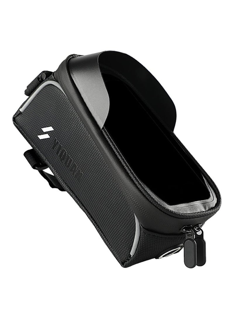 GGOOT Bike Top Tube Bag Phone | Waterproof TouchScreen Bike Front Frame Bag,Bike Phone Mount Pressure-Resistant Bike Accessories with Touch-Screen Sun-Rain Cover for Phones - Image 1