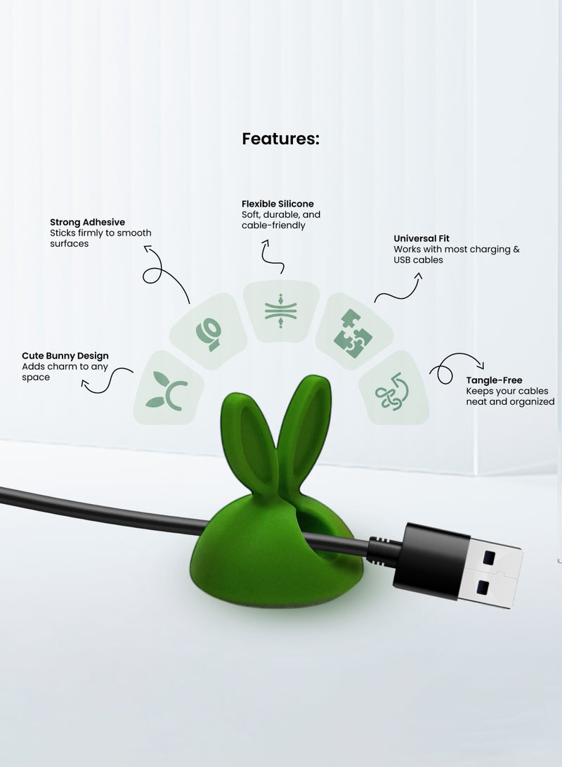 هاي-تيك حامل ومنظم الكابلات، حل إدارة الكابلات للمنزل والمكتب، حامل أسلاك متين وقابل لإعادة الاستخدام - Image 5