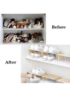 LENND Shoe Racks for Closet Space Saver - 4pcs Closet Shoe Rack Floor Shoe Rack Organizer Garage Storage Closet Shoe Racks for Bedroom - Closet Shoe Organizer Floor Organizer for Bedroom Shoe Rack  - Image 2