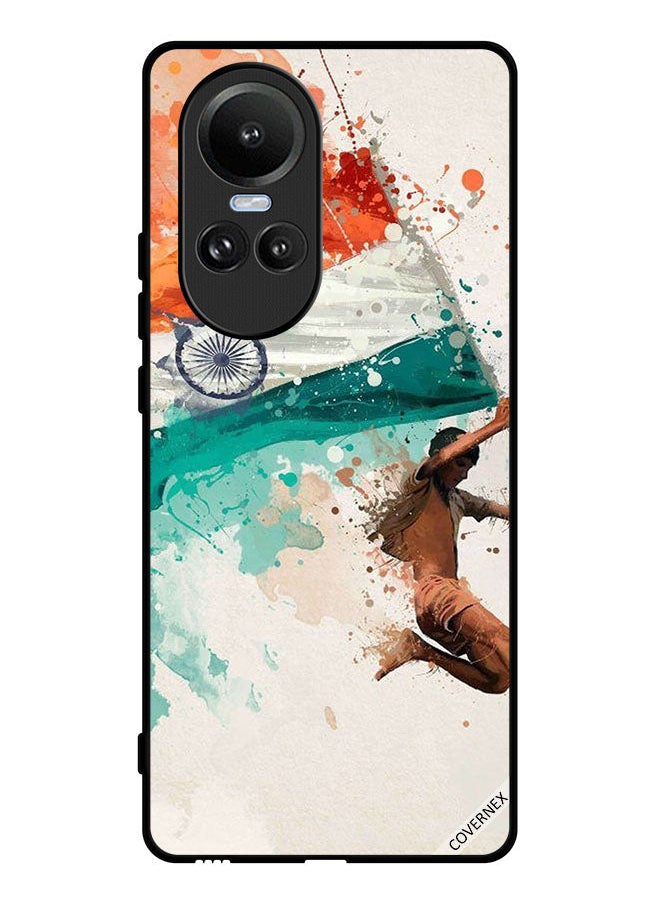 Covernex - Protective Case Cover For Oppo Reno10 Holding India Flag While Flying - Image 1