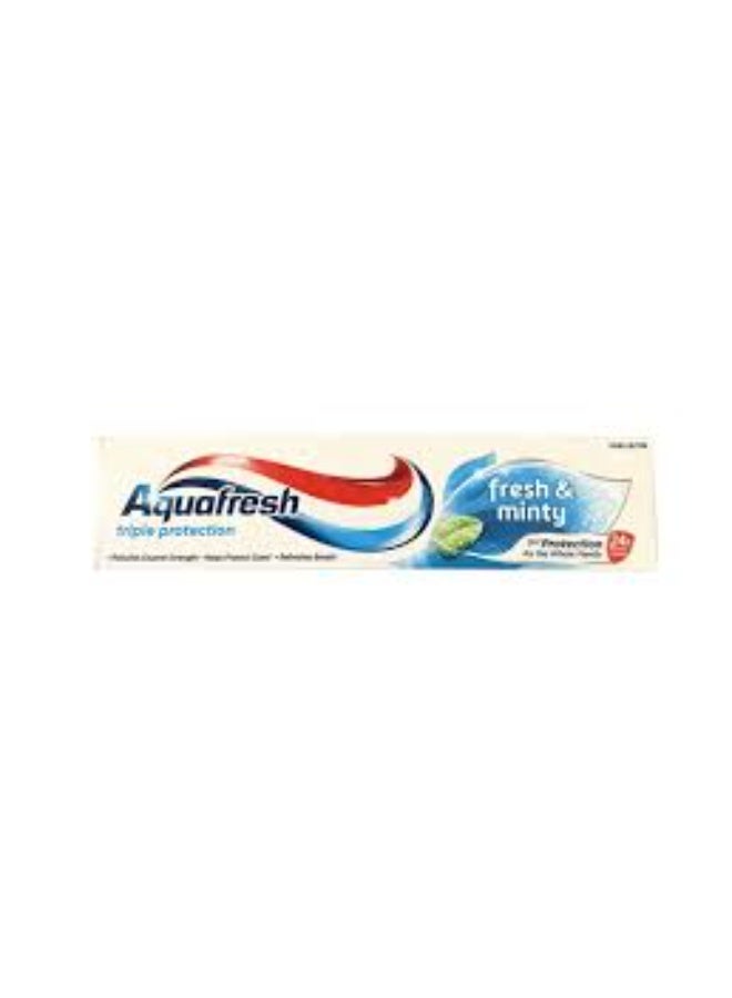 AQUAFRESH FRESH & MINTY 3 IN 1 PROTECTION 24 H TOOTHPAT 125 ML ( 12 PICES )