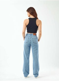 High-Waist Light Wash Ripped Straight Leg Jeans. - pzsku/ZD7E0ADB25CA6DF4FE00CZ/45/_/1721181022/a2056f23-b846-466a-a944-51ea77b30c1c