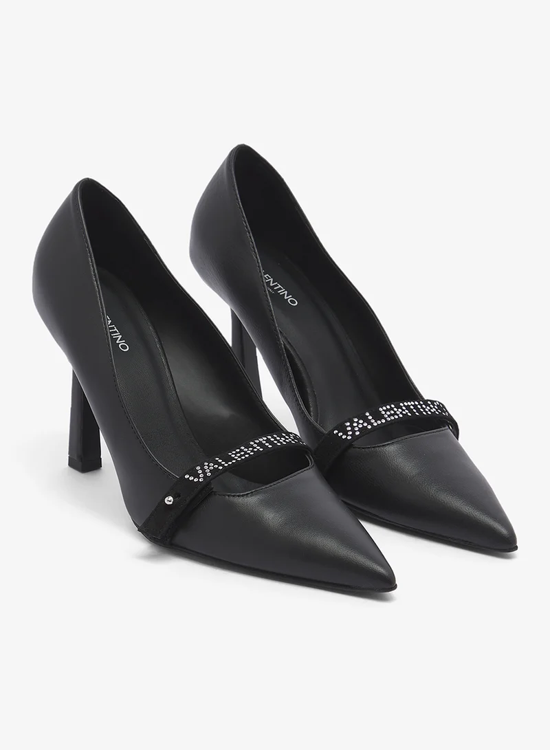 Valentino By Mario Valentino  Strappy Pointed toe mid heel Pums for Women | Best Price UAE