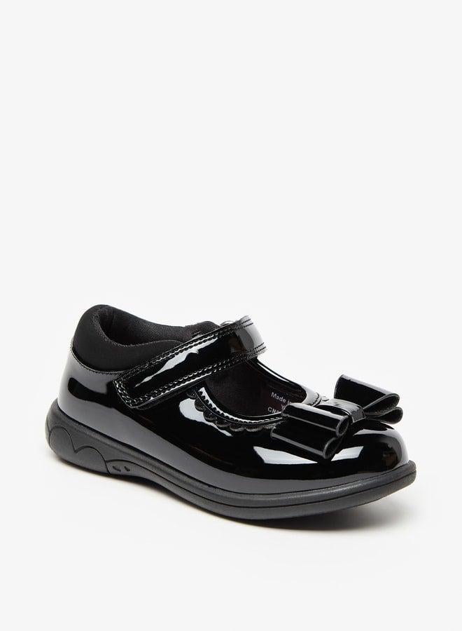 جونيورز حذاء ماري جين بفيونكة وإغلاق بشريط لاصق - Image 1