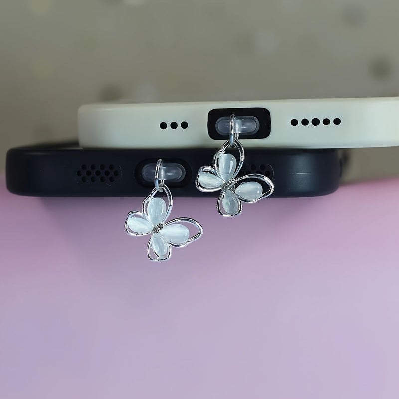 سدادة غبار بيضاء من النوع C لهواتف iPhone وموصلات Android من النوع C - قطعة واحدة - Image 5