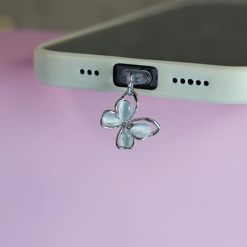 سدادة غبار بيضاء من النوع C لهواتف iPhone وموصلات Android من النوع C - قطعة واحدة - Image 2