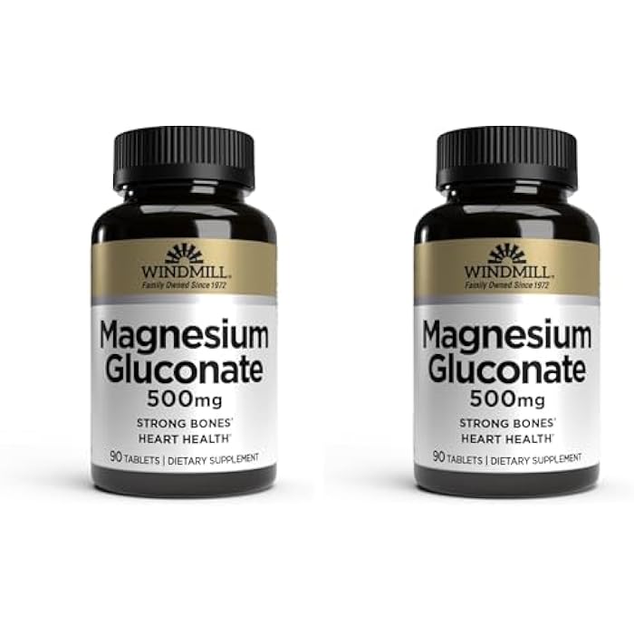 WINDMILL Magnesium Gluconate 500 Mg - from Windmill, 90 Tb (Pack of 2) - Image 1