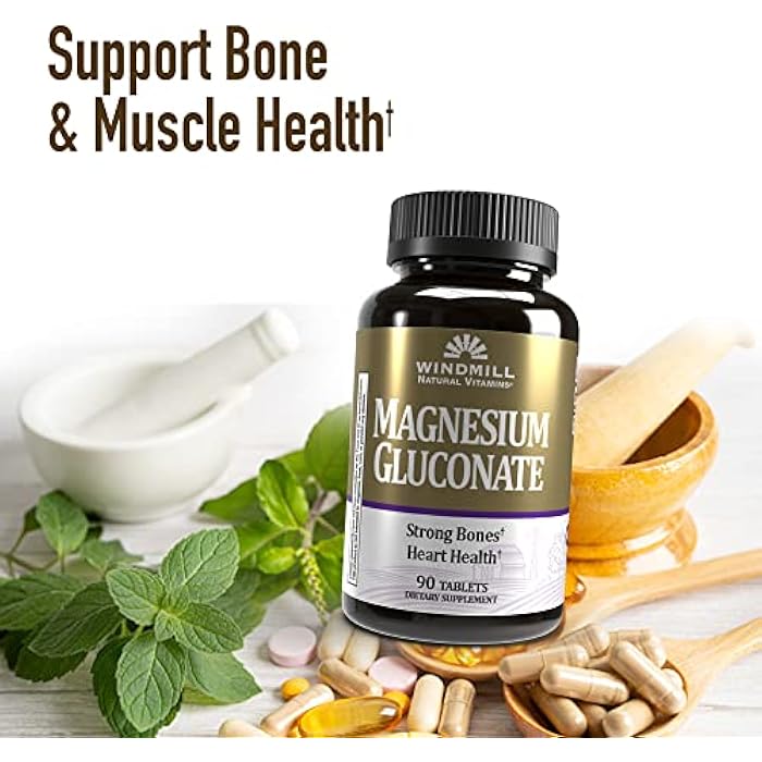 WINDMILL Magnesium Gluconate 500 Mg - from Windmill, 90 Tb (Pack of 2) - Image 4