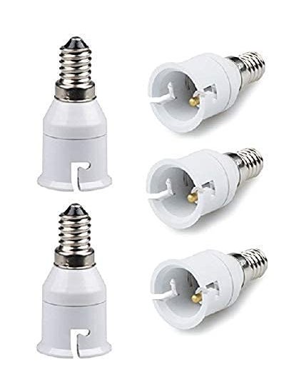 Homenique Homenique E14 to B22 Screw Base Socket Lamp Holder Light Bulb Converter Adapter Random Colour 5 Pieces  - Image 1