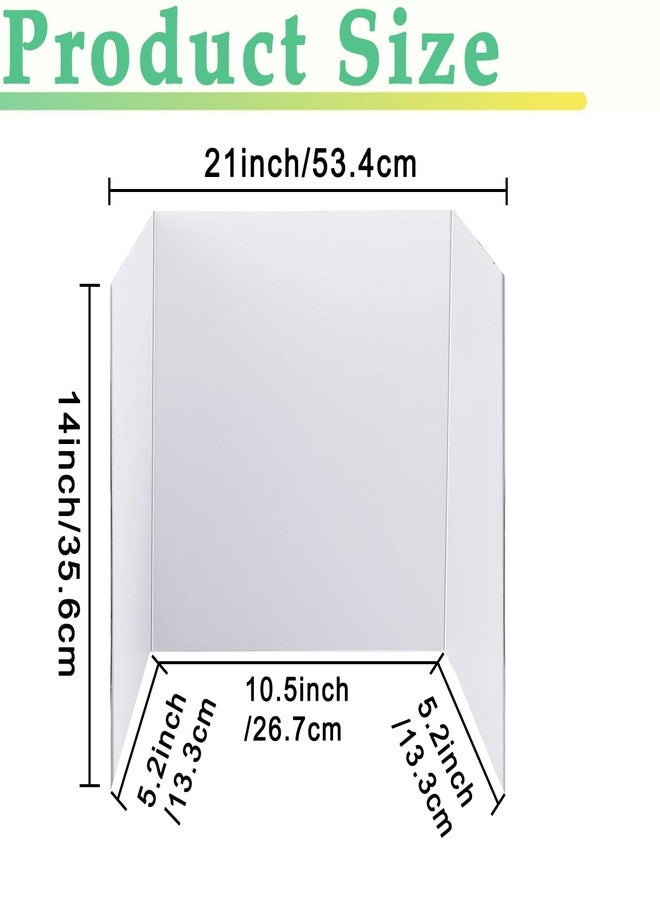 LonlyEagle 3 pcs Small White Tri-Fold Display Boards, 21 x 14 Inches Corrugated Trifold Poster Boards for School Projects, Science Fairs, Business Presentations and Exhibitions - Image 2