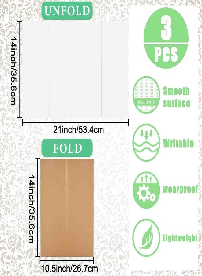 LonlyEagle 3 pcs Small White Tri-Fold Display Boards, 21 x 14 Inches Corrugated Trifold Poster Boards for School Projects, Science Fairs, Business Presentations and Exhibitions - Image 5