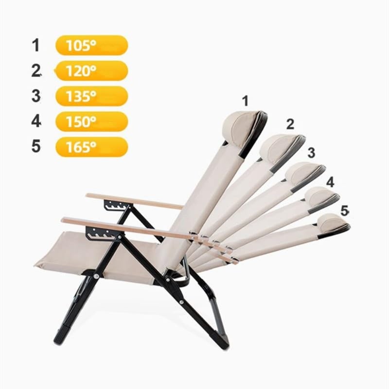 Beach Chairs Heavy Duty Balcony Foldable Outdoor Chairs Sun Lounge Recliner Chair Low Picnic Rocking Chair Camping Accessories Garden Furniture - Image 4