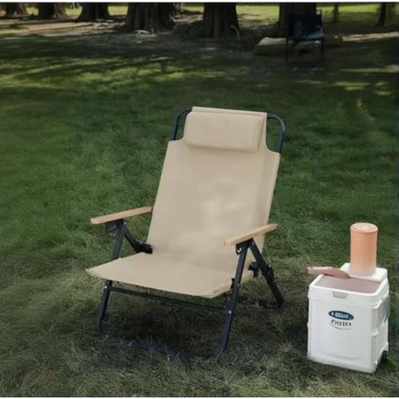 Beach Chairs Heavy Duty Balcony Foldable Outdoor Chairs Sun Lounge Recliner Chair Low Picnic Rocking Chair Camping Accessories Garden Furniture - Image 5