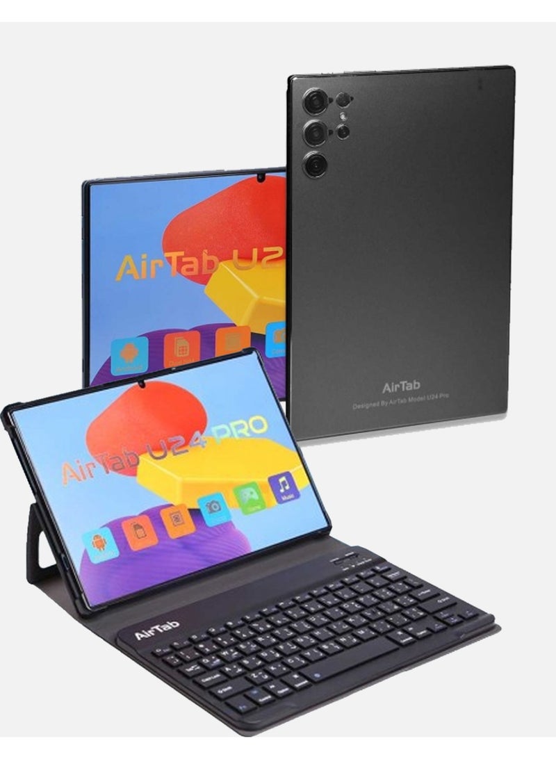 AirTab U24 Pro Smart Tablet 10.1-FHD Inch Display 16GB RAM 1TB ROM – With Arabic Keyboard - Image 1