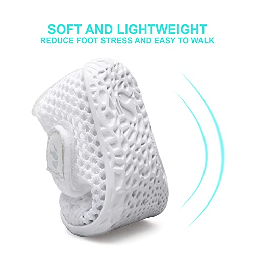 JOINFREE Baby Boys Girls Barefoot Swim Water Shoes Walking Sneakers for Beach Swim Pool Mesh White 18-24 Months Infant - Image 5