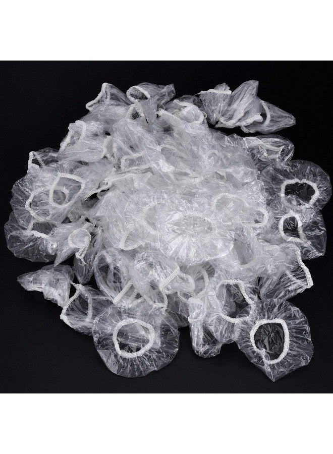 Outus 100 Pack Clear Disposable Ear Protectors Waterproof Ear Covers for Hair Dye, Shower, Bathing - Image 3