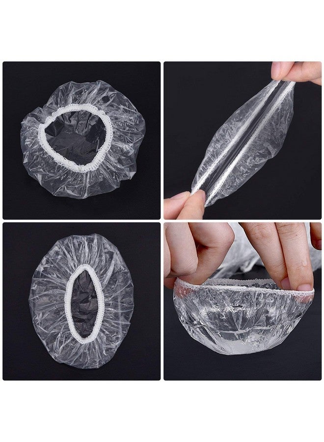 Outus 100 Pack Clear Disposable Ear Protectors Waterproof Ear Covers for Hair Dye, Shower, Bathing - Image 4