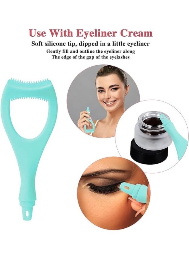 3 in 1 Mascara Shield Applicator Guard Silicone Eyelash Separator Tool Reusable Mermaid Mascara Applicator Eyeliner Template Eyelash Comb Eyeshadow Auxiliary Tool Lash Makeup Helper Detachable - pzsku/ZD7E111648A6A43C251C4Z/45/_/1712147418/9d80d385-2c91-4c42-9118-03786da611ad