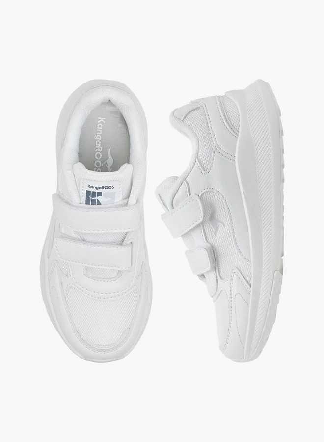 كانغاروس Unisex Logo Detail School Shoes with Hook and Loop Closure