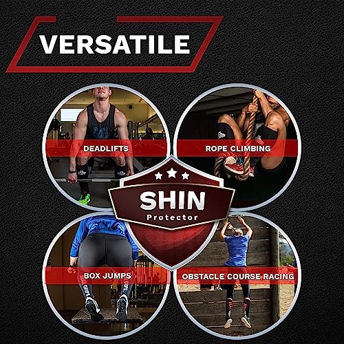 Bear Grips Deadlift Shin Guards - Gym Equipment Rope Climbing Shin Guard for Men and Women - Injury Prevention Calf Support Shin Guard Sleeves for Ultimate Shin Protection (Black, Large) - Image 4