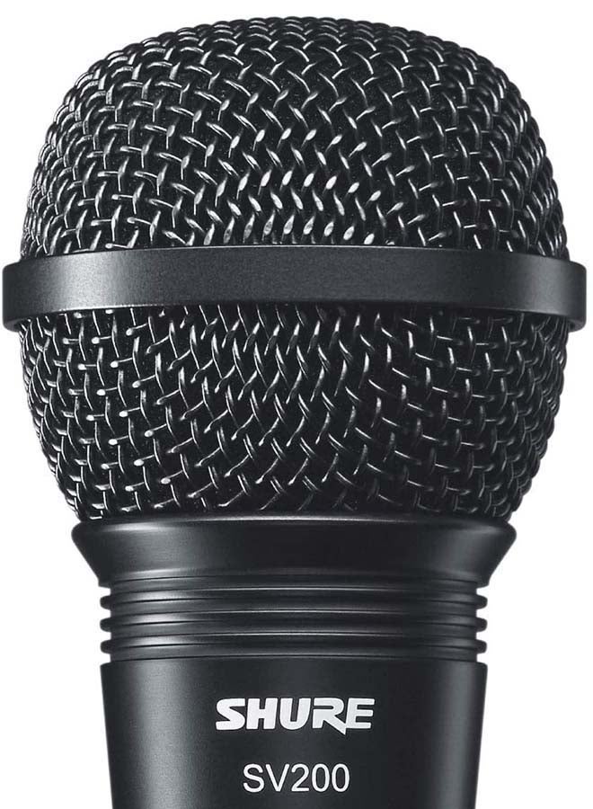 Shure SV200, Cardioid Dynamic Handheld Vocal Microphone, Wide Frequency Response, Reduced Feedback, For Live Vocals, Black SUE_SV200 Black - Image 2