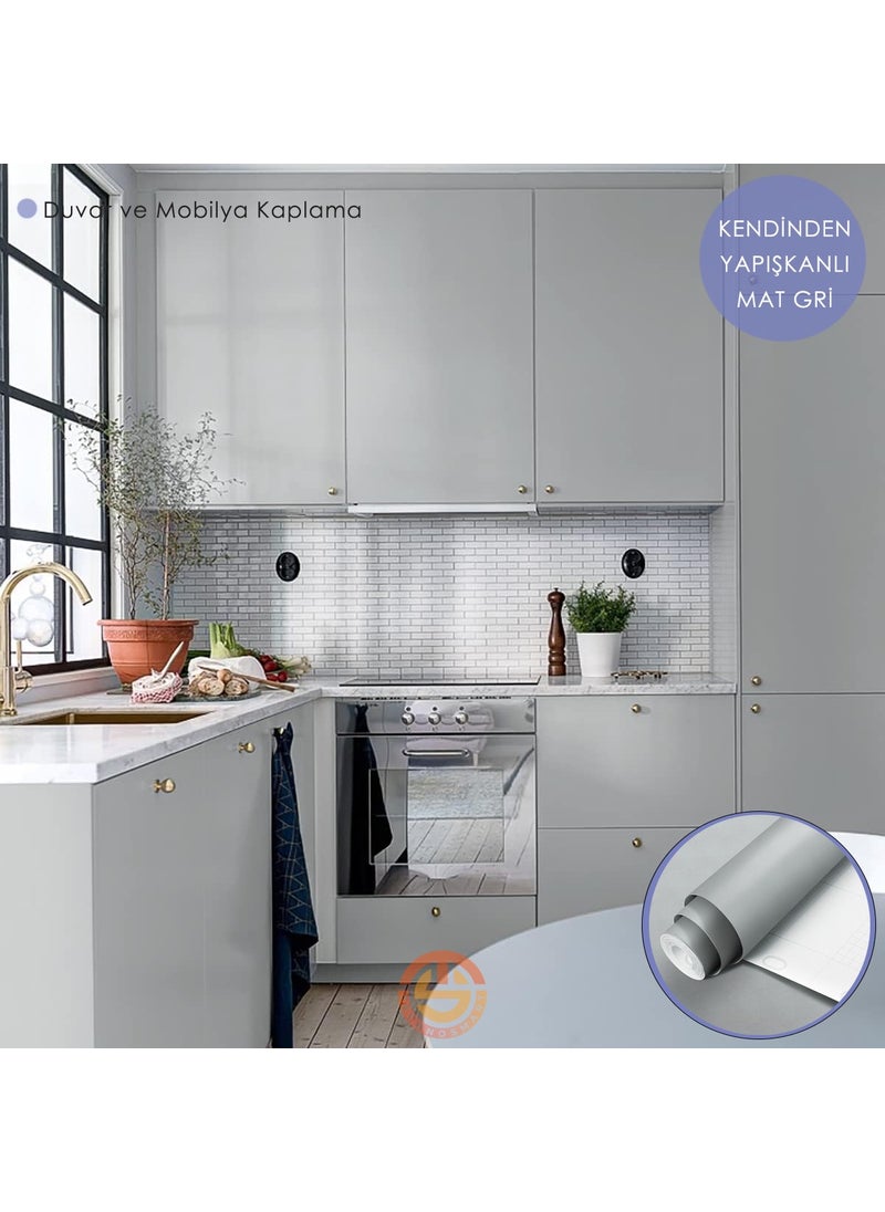 Technosmart 60CM×100CM Self-Adhesive Matte Look Wallpaper Kitchen Cabinet Table Covering  - Image 5