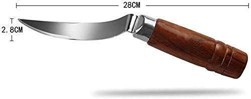 PERMAFROST Coconut Knife Opener Tool Stainless Steel Coconut Meat Removal Knife with Wooden Handle and Non-Slip Handle Sleeve -1 Pcs - Image 2