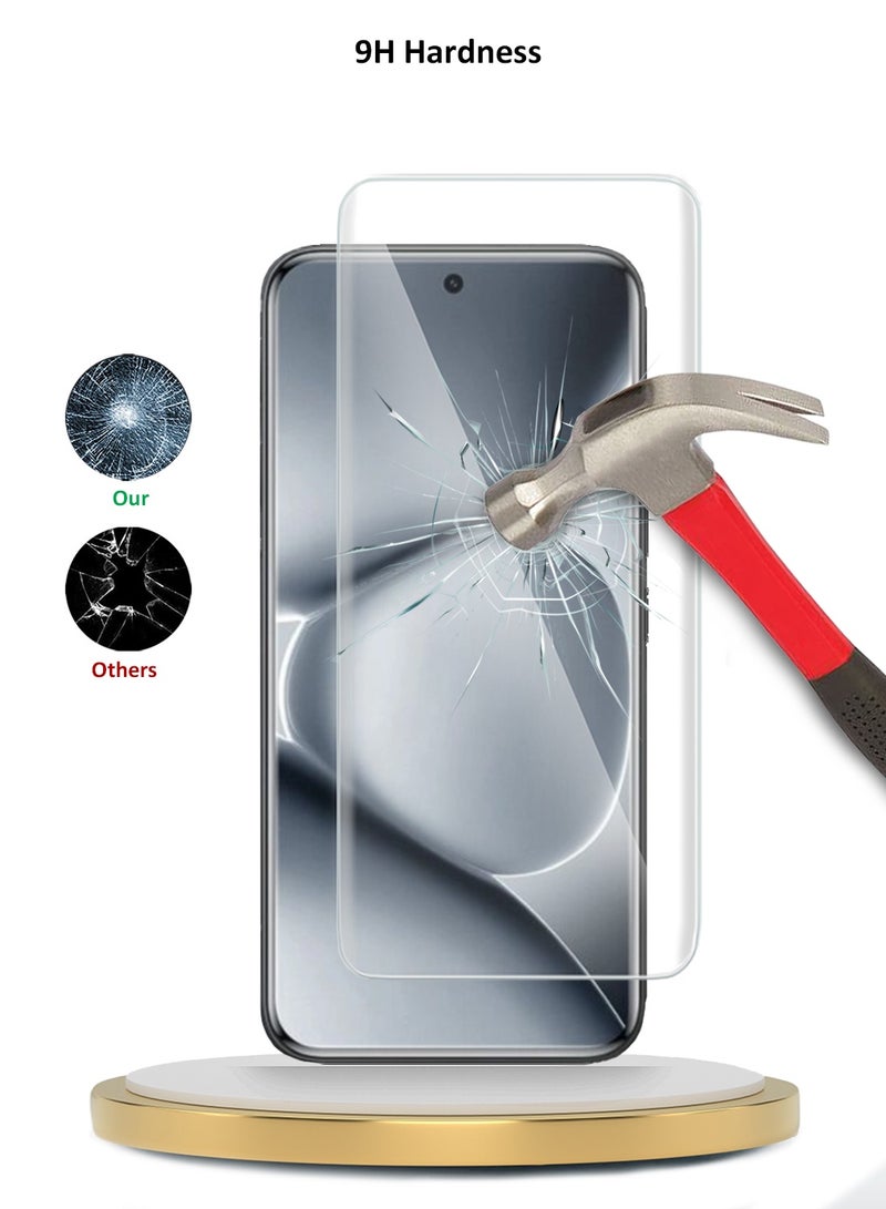 Wtech Xiaomi Redmi Note 15 Pro+ 5G 2025 Premium Curved Edges UV Full Glue Full Cover Tempered Glass Screen Protector (MSGUCN) - Clear - Image 4