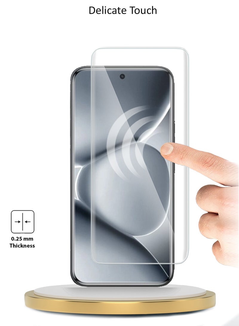 Wtech Xiaomi Redmi Note 15 Pro+ 5G 2025 Premium Curved Edges UV Full Glue Full Cover Tempered Glass Screen Protector (MSGUCN) - Clear - Image 5