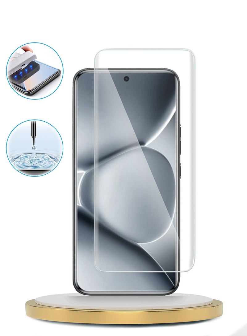 Wtech Xiaomi Redmi Note 15 Pro+ 5G 2025 Premium Curved Edges UV Full Glue Full Cover Tempered Glass Screen Protector (MSGUCN) - Clear - Image 3