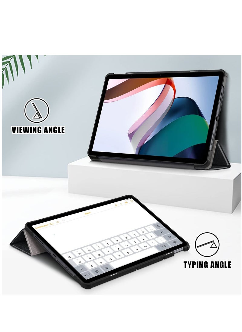 Generic - Case For Xiaomi Redmi Pad 10.6 Multi-Viewing Angles All New PU Leather Smart Cover with Auto Sleep Wake Feature Slim Flip Shell Case for Xiaomi Redmi Pad 10.6 (Black) - Image 1