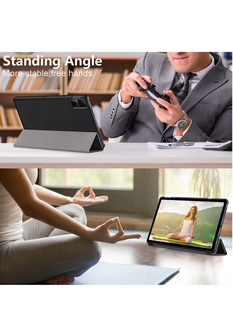 Generic - Case For Xiaomi Redmi Pad 10.6 Multi-Viewing Angles All New PU Leather Smart Cover with Auto Sleep Wake Feature Slim Flip Shell Case for Xiaomi Redmi Pad 10.6 (Black) - Image 1