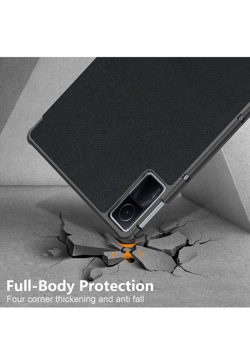 Generic - Case For Xiaomi Redmi Pad 10.6 Multi-Viewing Angles All New PU Leather Smart Cover with Auto Sleep Wake Feature Slim Flip Shell Case for Xiaomi Redmi Pad 10.6 (Black) - Image 1