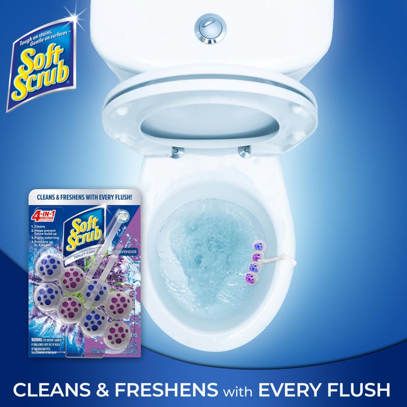 Soft Scrub 4-in-1 Rim Hanger Toilet Bowl Cleaner, Lavender, 2 Count - Image 2