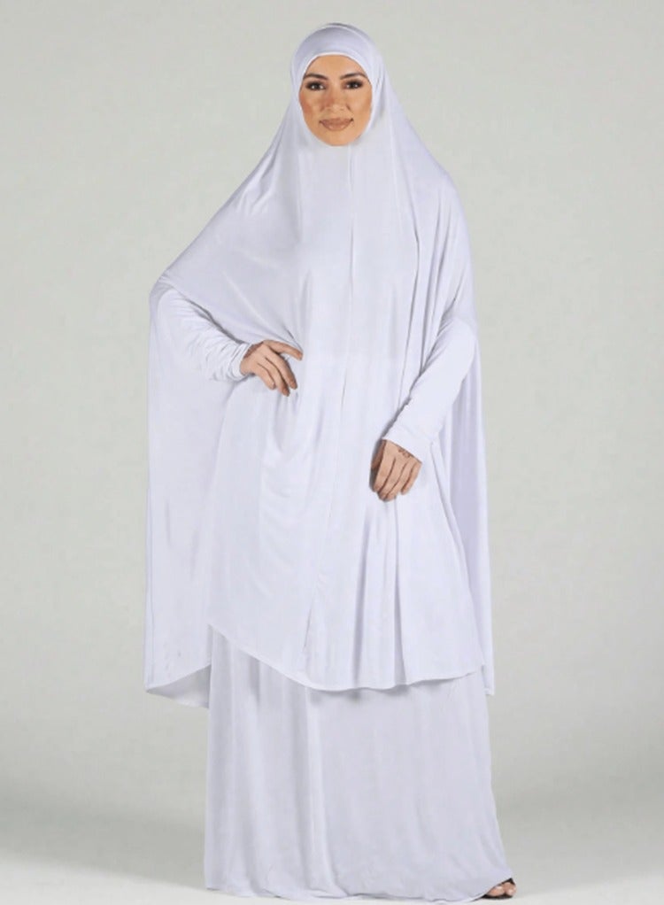 Women Instant Muslim Abayas with Sleeve Hijab Full Cover Khimar Prayer Headscarf Hat Jumpsuit Long Lazy Suit - Image 2