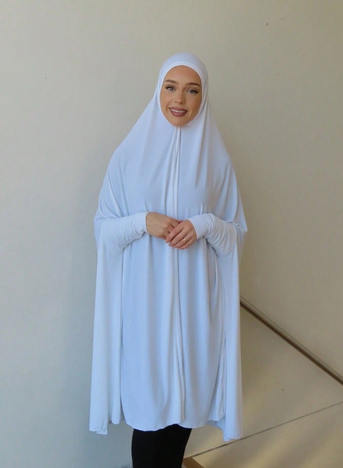 Women Instant Muslim Abayas with Sleeve Hijab Full Cover Khimar Prayer Headscarf Hat Jumpsuit Long Lazy Suit - Image 1