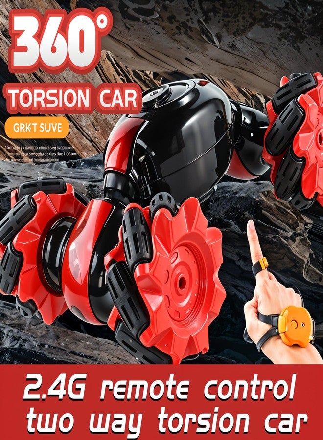 Todfod 360° RC Stunt Car for Kids with Gesture Control | 2.4GHz Remote Control Car with Wrist Sensor | 4WD Double Flip Rotating Drift Off Road Toy Car for Boys Girls Gift - Image 2
