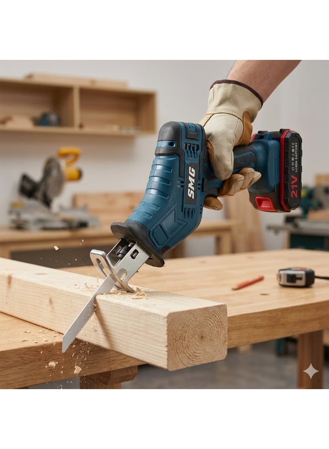 SMG 21V Cordless Reciprocating Saw – High-Performance Battery-Powered Saw - Image 4