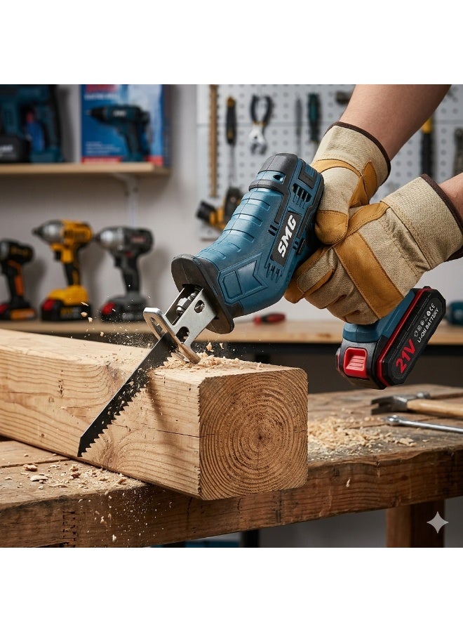 SMG 21V Cordless Reciprocating Saw – High-Performance Battery-Powered Saw - Image 3