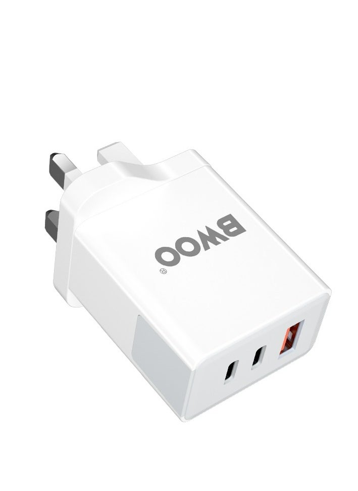 BWOO Bwoo fast Charger, 3 in 1 40W Fast Charger, Type C charger for Iphone, Samsung, Vivo, Honor, Huawei, Oppo Etc  - Image 2